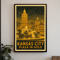 Kansas City Plaza in Gold Poster