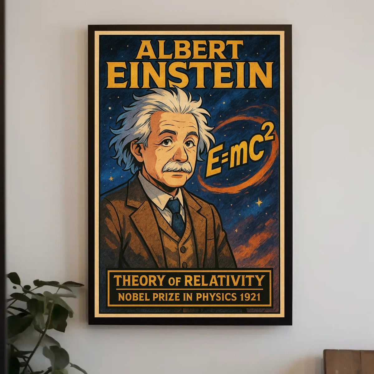 Albert Einstein Relativity Vintage Poster