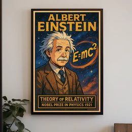 Albert Einstein Relativity Vintage Poster
