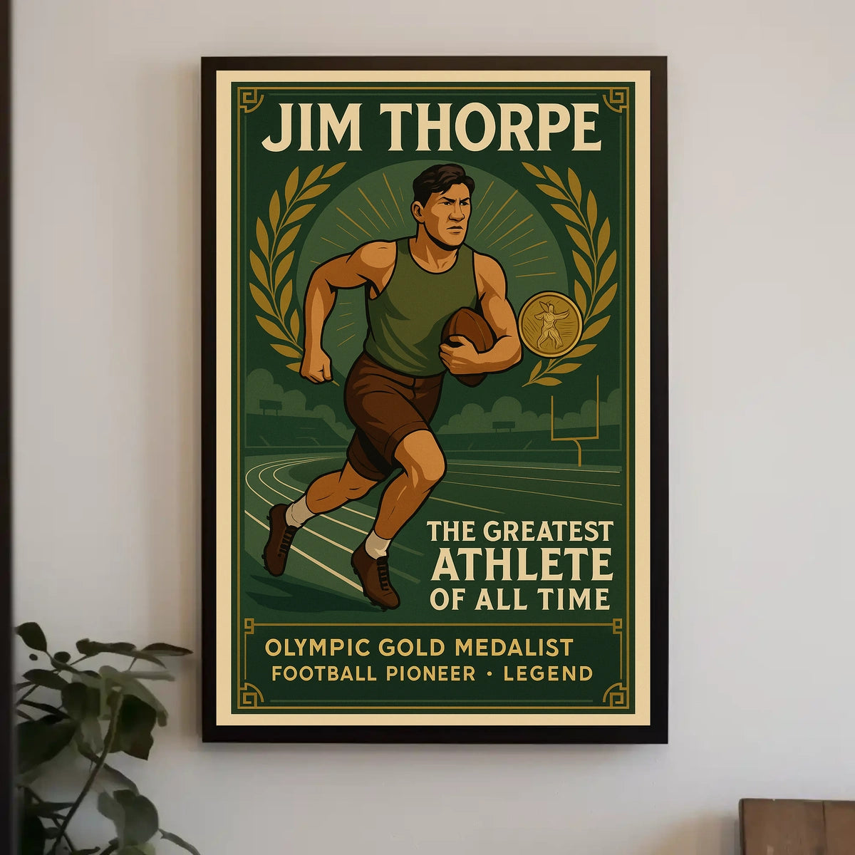 Jim Thorpe Legendary Athlete Tribute Poster