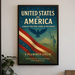 United States of America A Nation of Innovation and Heritage Poster