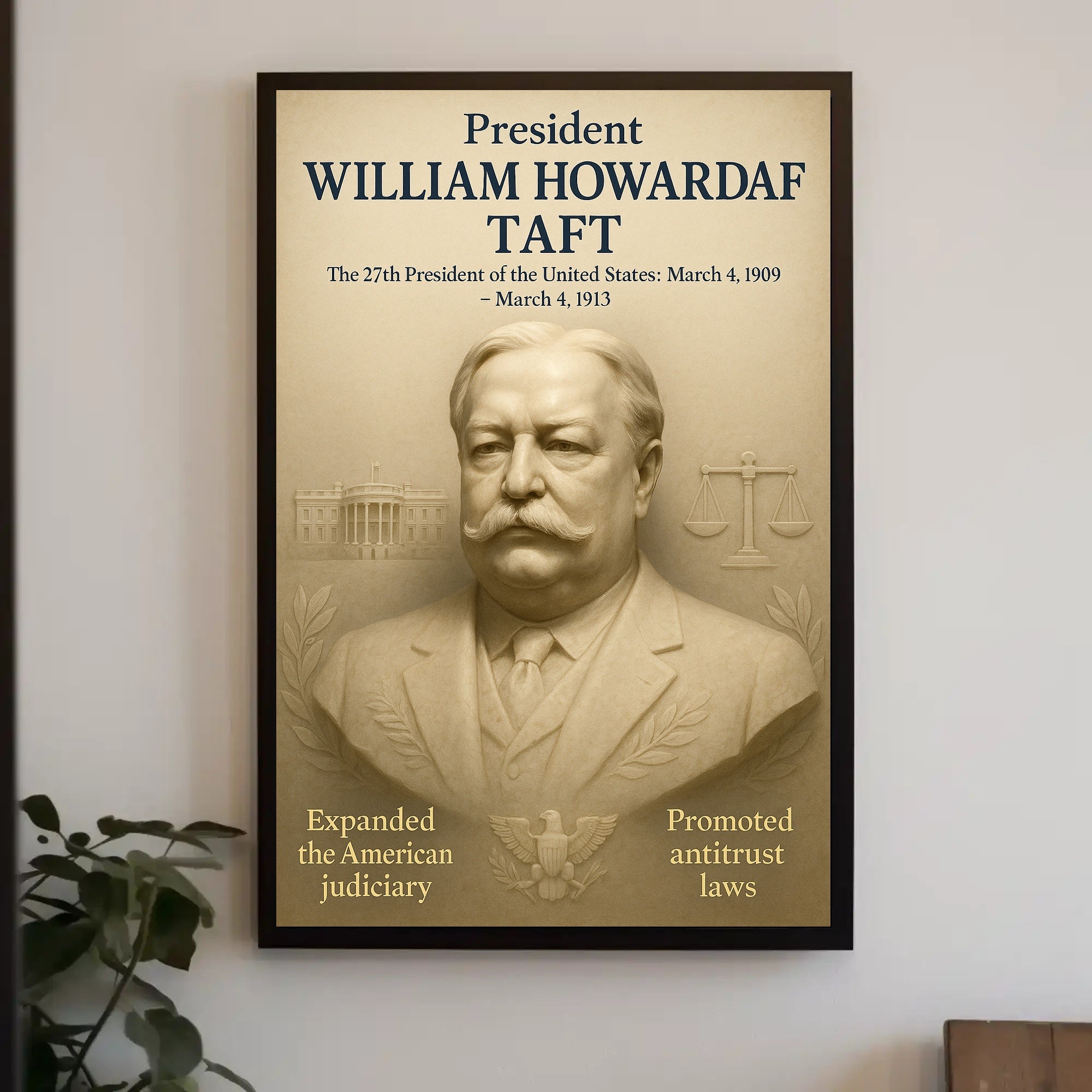 William Howard Taft Historical Presidential Poster