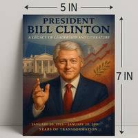 Bill Clinton Years of Transformation Poster PosterGoat