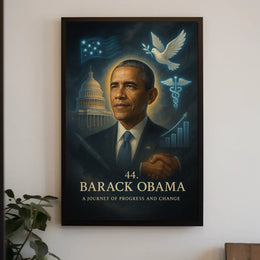 Progressive Leadership Poster of Barack Obama - Historical or Presidential Poster
