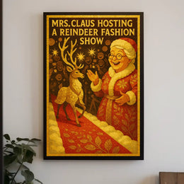 Mrs. Claus Hosts a Reindeer Fashion Show Poster