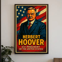 Herbert Hoover 31St President Poster Wall Art Vintage