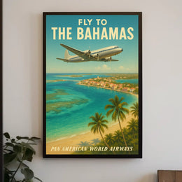 Fly to the Bahamas with Pan American World Airways Poster