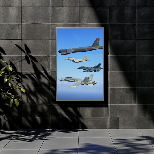 Vintage Poster Military Jets Formation