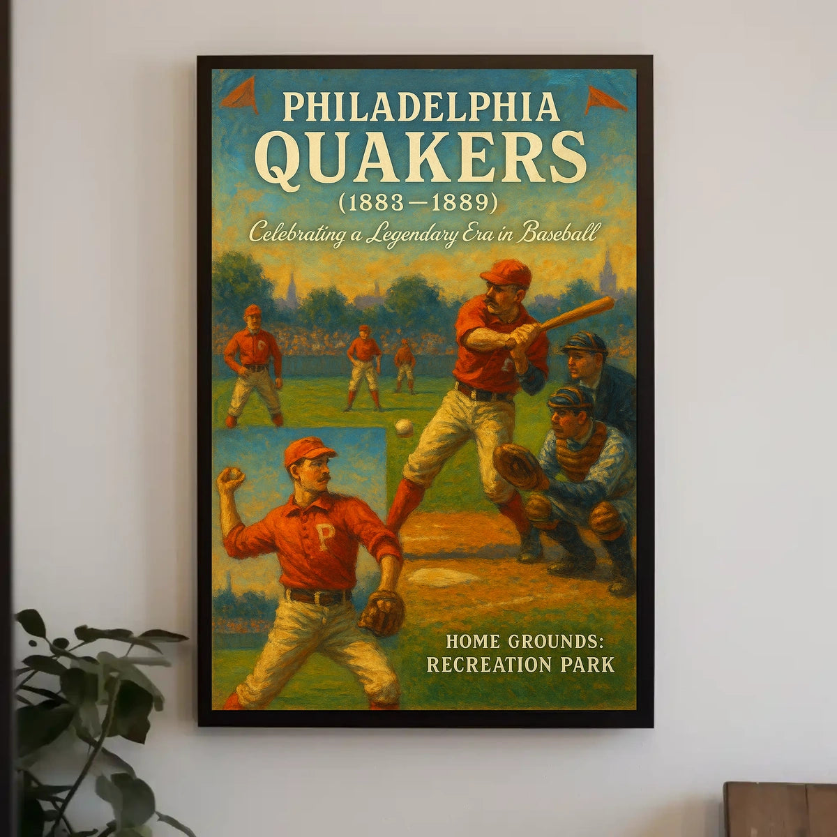 Philadelphia Quakers Baseball Era Poster