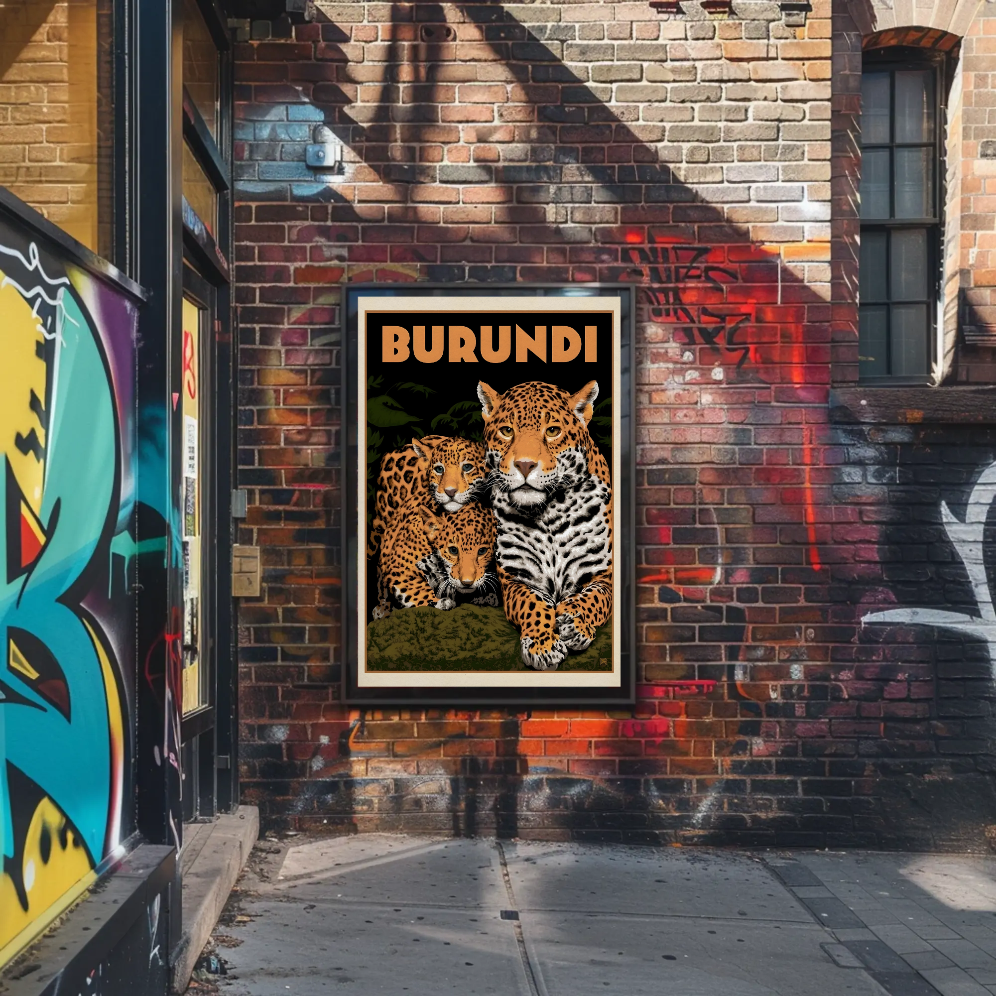 Exotic African Wildlife Travel Poster