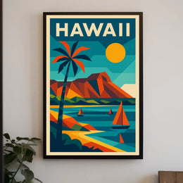 Vibrant Hawaii Landscape Poster