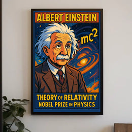 Einstein Relativity Collectors Vintage Poster