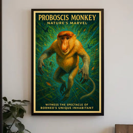 Proboscis Monkey Natures Marvel Poster