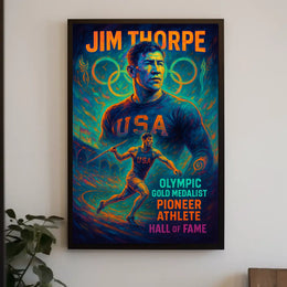 Jim Thorpe Pioneer Athlete Poster 18x24 Wall Art Decor