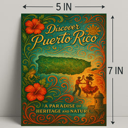 Discover Puerto Rico Vintage Poster Art PosterGoat