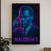 Malcolm X Visionary Leader Poster