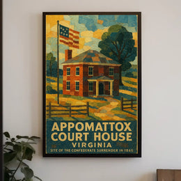 Appomattox Court House Historical Poster