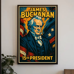 James Buchanan 15th President Poster Historical Wall Art