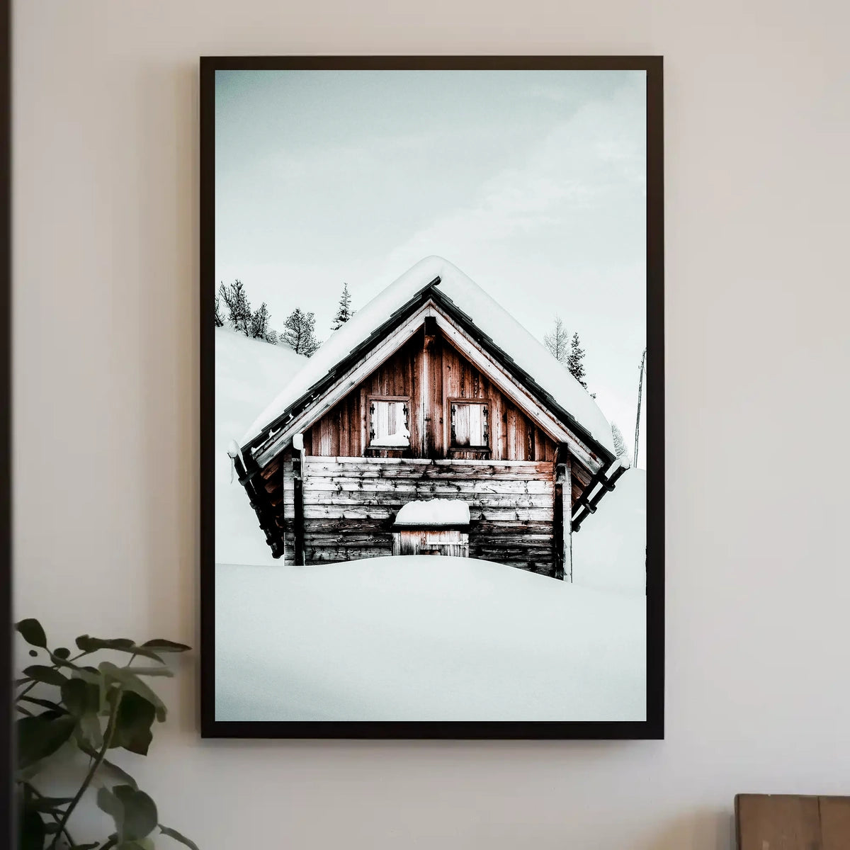 Winter Cabin Serenity Poster