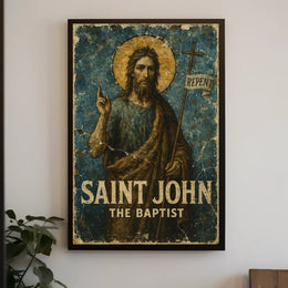 Saint John the Baptist Renaissance Religious Art Poster