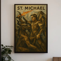 St. Michael A Geometric Tribute Poster