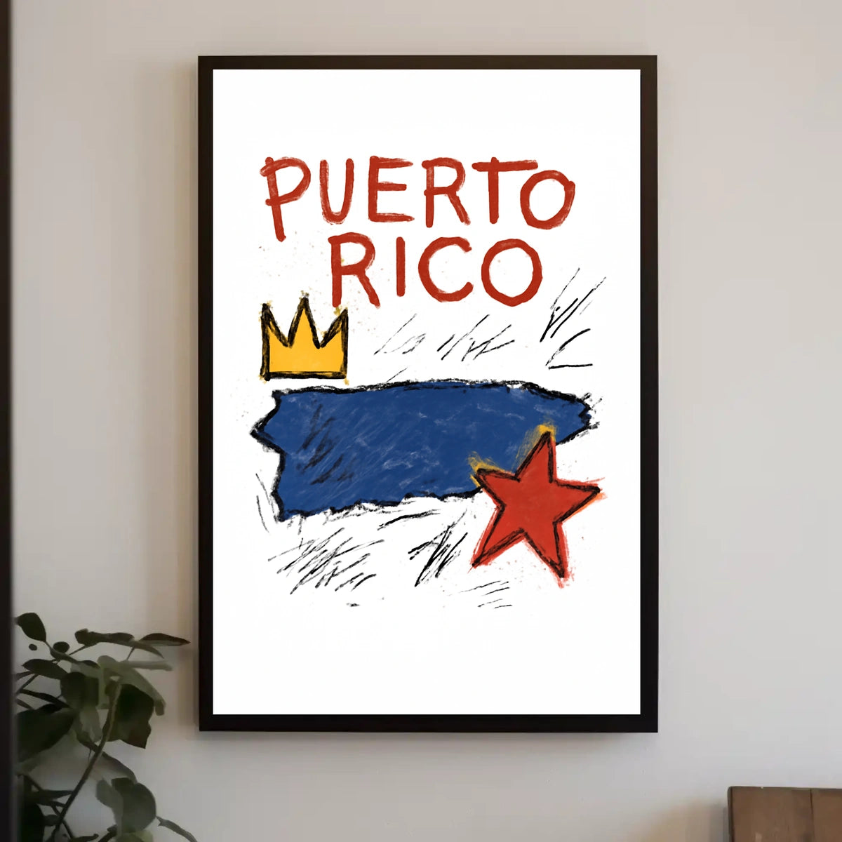 Puerto Rico Artistic Tribute Poster
