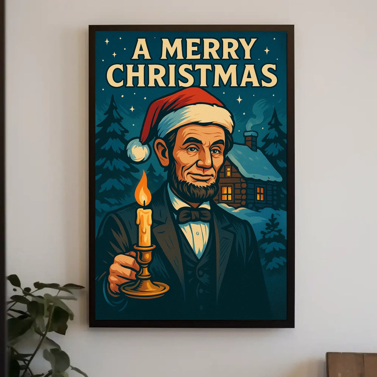 A Merry Christmas With A Presidential Poster