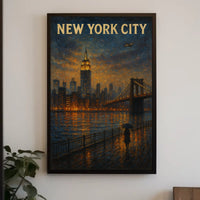 New York City at Dusk Poster