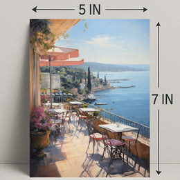 Seaside Terrace Escape Poster