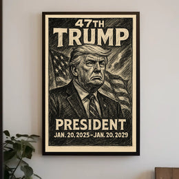 Visionary Trump Surrealism Bold Leadership Poster