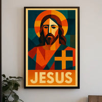 Jesus Iconic Representation Poster
