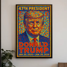 Trump 47th President Scenic Patriotic Poster