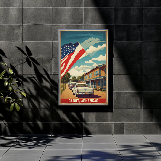 Cabot Arkansas American Scene Art Vintage Travel Poster