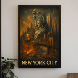 New York City Iconic Landmarks Poster