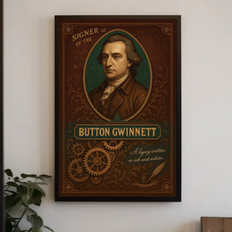 Button Gwinnett Signer Of The Poster