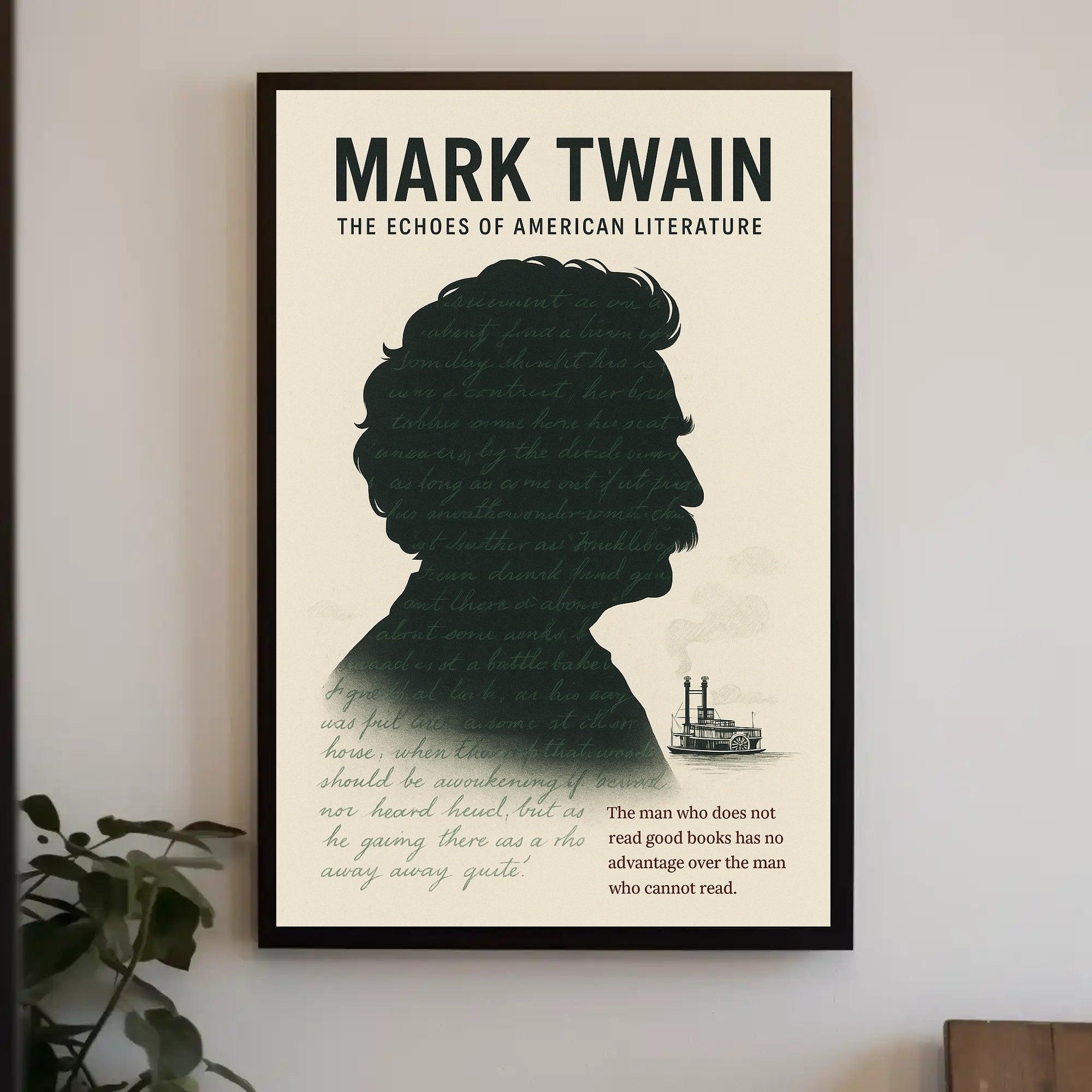 Mark Twain Vintage Inspiration Motivational or Quote Poster PosterGoat