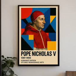 Pope Nicholas V Renaissance Humanism Art Poster