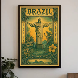 Brazilian Enchantment Vintage Travel Poster