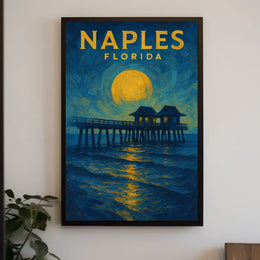 Naples Florida Coastal Dream Poster Wall Art 18x24 Inches