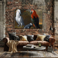 Exotic Parrots in Jungle Wildlife Animal Poster