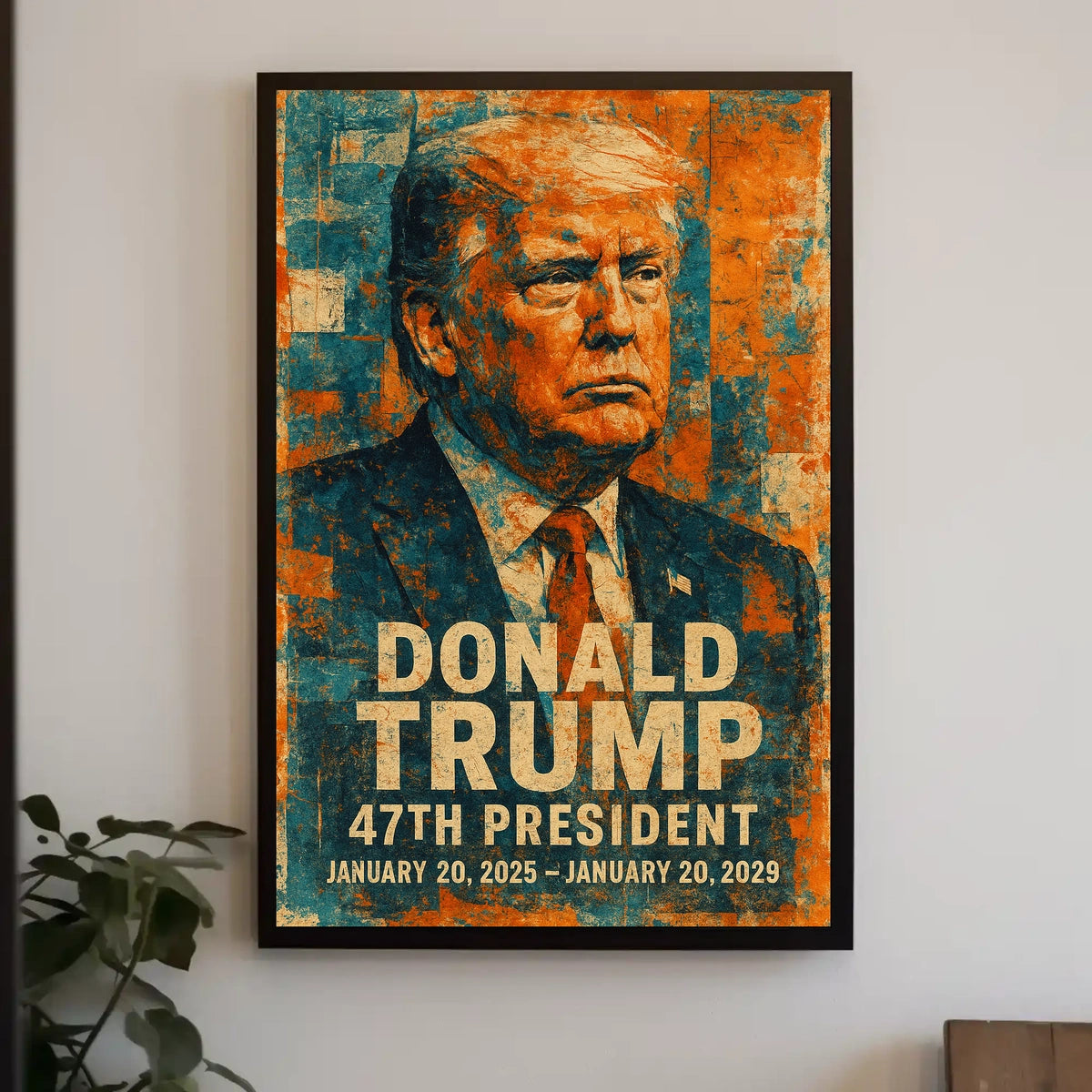 Bold Resolve Donald Trump in Leadership Poster