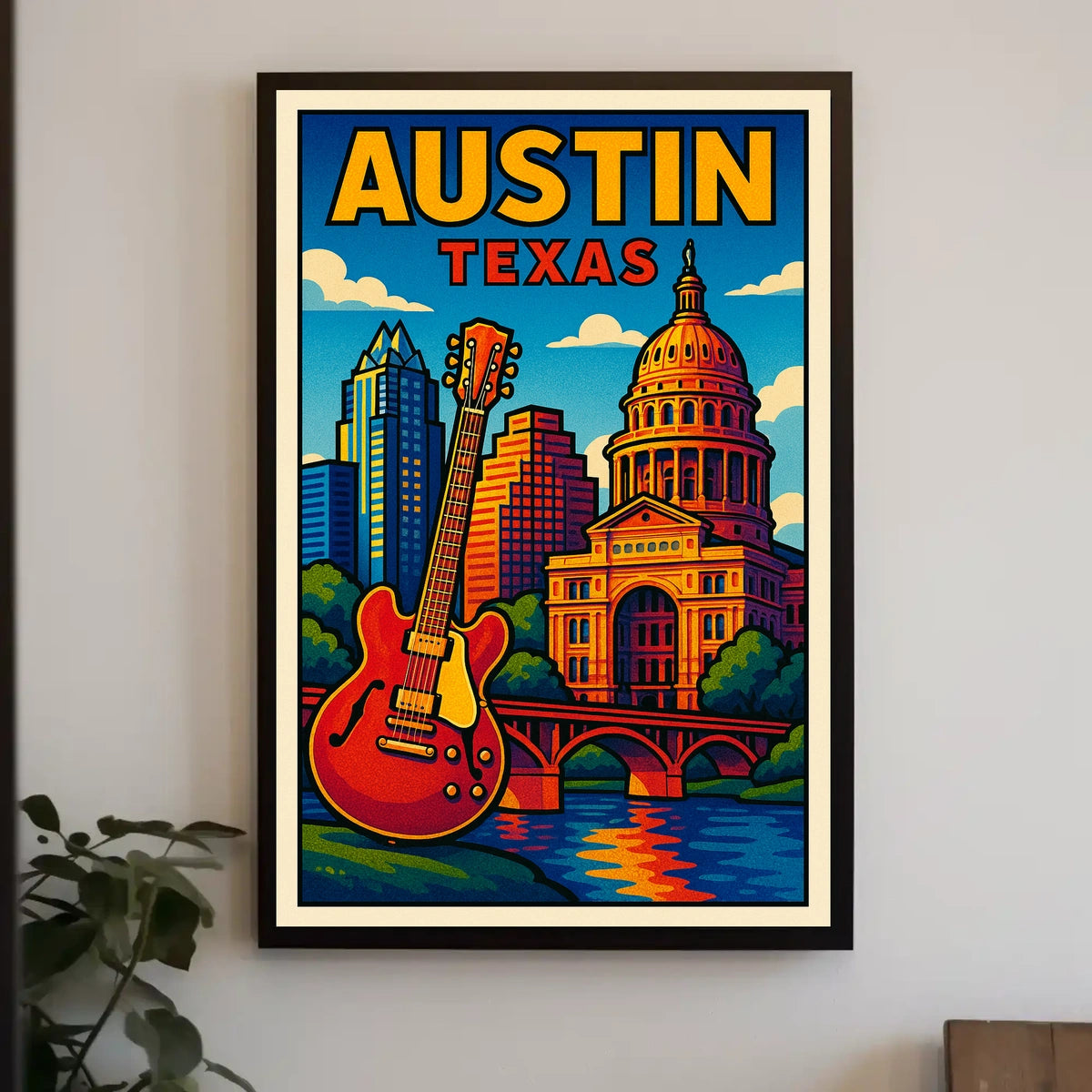 Austin, Texas Vibrant Cityscape Poster