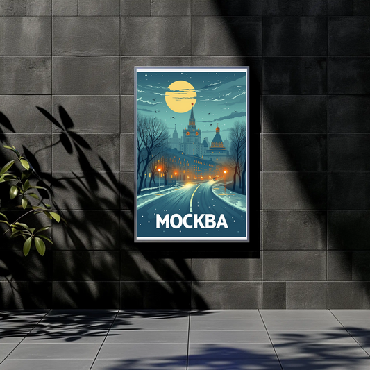 Moscow: Winter Night Poster