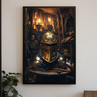 The Golden KnightS Helm Poster