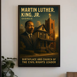 Martin Luther King Jr. Birthplace And Poster