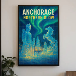 Anchorage Northern Glow Poster