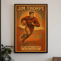 Jim Thorpe Iconic Athlete Tribute Poster