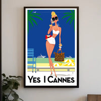 Glamorous Seaside Escape Art Print - Travel Poster PosterGoat