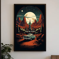 Retro Desert Adventure Poster