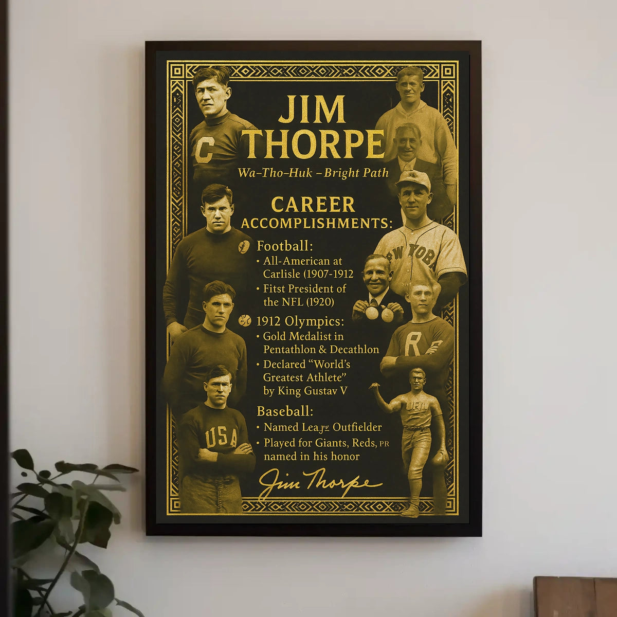Celebrating Jim Thorpe A Sports Legend Poster